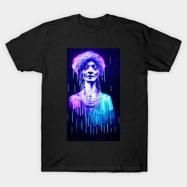 Haunting Woman in the Rain T-Shirt by RichieDuprey